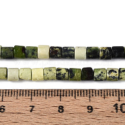 天然石蛇紋岩ビーズ連売り  コラム  4~4.5x4.5~5mm  穴：1mm  約88~91個/連  15.16~15.35''（38.5~39センチメートル）&nbsp;G-T141-90B