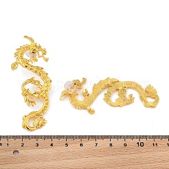 合金スタンドピアス  ドラゴン  ゴールドカラー  69x29mm&nbsp;EJEW-R021-06G