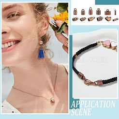 120個 6スタイル チベットスタイル 合金コードエンド  エンドキャップ  バレル＆コラム  ミックスカラー  10~14x6.5~11.5x4.5~8.5mm  穴：2.5~6mm  内径：4~9x3~5  20個/スタイル&nbsp;FIND-NB0004-49