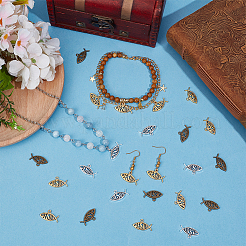 150本3色チベット風アロイペンダント  ワードイエスと魚  ミックスカラー  13x23x2~2.5mm  穴：1.6mm  50個/カラー&nbsp;FIND-PH0029-14