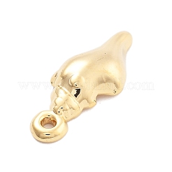304ステンレスペンダント  PVD真空メッキ  貝殻の形のチャーム  18KGP本金メッキ  17x7x3mm  穴：1.2mm&nbsp;STAS-R155-037G