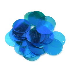 装飾アクセサリー  虹色の pvc プラスチック スパンコール/スパンコール ペンダント  フラットラウンド  藤紫色  29~30x0.2mm  穴：1.5mm&nbsp;PVC-WH0004-03F