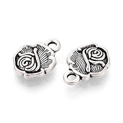 合金のチベット風チャーム  花のチャーム  アンティークシルバー  13.5x10x3mm  穴：1.8mm  約500個/500g&nbsp;TIBE-N015-03AS