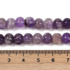 天然石アメジストビーズ連売り  カボチャ  8x6.5mm  穴：0.8mm  約59個/連  15.16インチ（38.5cm）&nbsp;G-Z080-B04-8x6mm