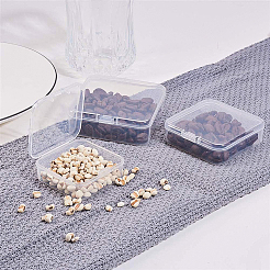 プラスチックビーズ収納ケース  長方形  透明  54~74x53~73x20~25mm  27個/セット&nbsp;CON-BC0003-01