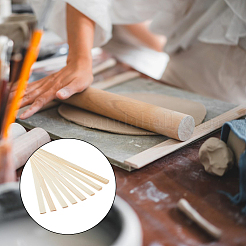 8個 4スタイル 木製ローリングマッドスティックガイド  長方形  小麦  40x2x0.3~1cm  2個/スタイル&nbsp;WOOD-DC0001-20