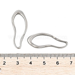 304ステンレススチールリンクリング  異形  ステンレス鋼色  31x12.5x2.5mm  内径：26x8.5mm&nbsp;STAS-E547-05G-03