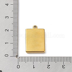 イオンプレーティング（IP）304ステンレススチールペンダントラインストーンセッティング  目で四角形  18KGP本金メッキ  1mmのラインストーンに適する  20.5x13x2.5mm  穴：1.6mm&nbsp;STAS-M323-56G