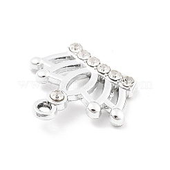 合金ラインストーンペンダント  UVメッキ  クラウン  プラチナ  18.5x20.5x3mm  穴：1.6mm&nbsp;FIND-U026-19P