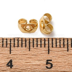 真鍮ピアスキャッチ  長持ちメッキ  ラックめっき  カドミウムフリー＆鉛フリー  18KGP本金メッキ  3.5x5x2.5mm  穴：1mm&nbsp;KK-C119-13A-G