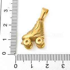 304ステンレスペンダント  アイススケートの魅力  ゴールドカラー  23.5x15.5x7mm  穴：7.5x3.3mm&nbsp;STAS-R229-19G