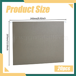 紙製の吊り下げ式ファイルフォルダー  長方形  オリーブドラブ  297x240mm&nbsp;DIY-WH0899-560A