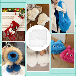 ポリエステルプラッシュ生地2枚  DIY工芸品  正方形  ホワイト  400~415x400~415x19mm&nbsp;AJEW-PH0007-53D