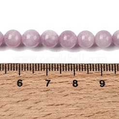 ラウンド天然のクンツァイトビーズ連売り  スポジュメンビーズ  グレードAB  6mm  穴：1mm  約63個/連  15.5インチ&nbsp;G-K068-28-6mm