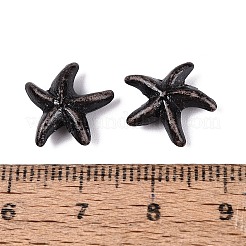 スプレープリント合成ターコイズビーズ連売り  ヒトデ  コーヒー  12.5x12.5x4mm  穴：0.9~1mm  約44~47個/連  14.37~15.16インチ（36.5~38.5cm）&nbsp;G-Q606-110B