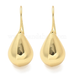 ティアドロップブラスダングルピアス  カドミウムフリー＆鉛フリー  ラックめっき  18KGP本金メッキ  34.5x15mm&nbsp;EJEW-B132-06G