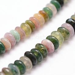 天然石インディアン瑪瑙ビーズ連売り  ロンデル  4x2mm  穴：0.8mm  150個/連  15~15.5インチ&nbsp;G-N0173-04-2x4mm