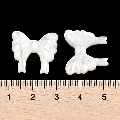 天然ホワイトシェル彫刻カボション  蝶結び  ホワイト  18x20x3.5mm&nbsp;SSHEL-I026-24