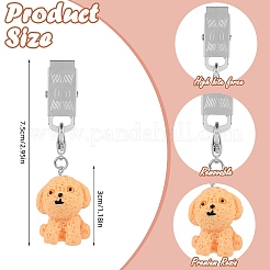 犬用樹脂製テーブルクロスウェイト8個  テーブルクロスペンダント  鉄クリップ付き  モカシン  75mm&nbsp;HJEW-SW00128-15