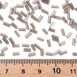 透明なガラスラッパビーズ  丸い穴  グレー  3~8x2mm  穴：0.7mm  約450g /ポンド&nbsp;SEED-N005-001-C04