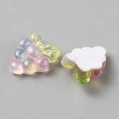 オペーク樹脂カボション  グリッターパウダー付き  ブドウ  21.5x18.5x8.5mm&nbsp;LS-CRES-CJC0011-001F