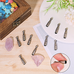 12 個の合金コード端  ボロタイエンドキャップ  コーン  ガンメタ色  25x6mm  穴：5mm  内径：5mm&nbsp;FIND-CA0009-70B