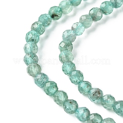 天然石アパタイトビーズ連売り  多面カット  ラウンド  4mm  穴：0.8mm  約91個/連  15.24~15.35インチ（38.7~39cm）&nbsp;G-F748-J01-02