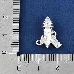 ラックメッキ合金ペンダント  鉛フリー＆カドミウムフリー  宇宙銃チャーム  銀  13.5x17x7mm  穴：1.4mm&nbsp;PALLOY-D029-13S-RS