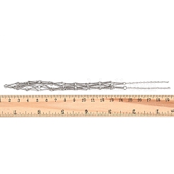 304ステンレススチールマクラメポーチ空石ホルダーペンダント装飾  ステンレス鋼色  172mm&nbsp;STAS-D264-07B-P