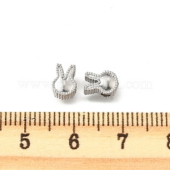 304ステンレススチールスペーサービーズ  ステンレス鋼色  兎  7x5x3.5mm  穴：1.8mm&nbsp;STAS-U048-08D-P