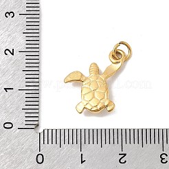304ステンレスペンダント  イオンプレーティング（ip）  丸カン付き  ゴールドカラー  カメ  17.5x16x3.5mm  穴：3mm&nbsp;STAS-Z179-39G-01