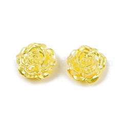 不透明な腹筋プラスチック ビーズ  片穴  花  きいろ  15x16x6.5mm  穴：1.2mm&nbsp;KY-G019-02J