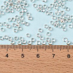 真鍮製つぶし玉カシメ玉  ロンデル  銀色のメッキ  3mm  穴：2mm&nbsp;J0JMP022