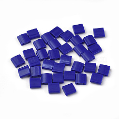 MIYUKIティラビーズ  日本製シードビーズ  2穴  （TL414)不透明コバルト  5x5x1.9mm  穴：0.8mm  約5900個/500g&nbsp;SEED-MY05-TL414
