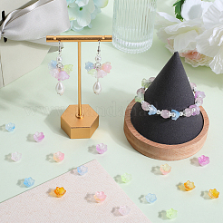 120個6色電気メッキガラスビーズ  谷の花  ミックスカラー  10x11x6.5mm  穴：1.2mm  20個/カラー&nbsp;EGLA-SC0001-14