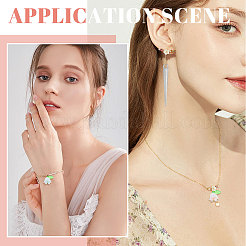 240個 8色 ABSプラスチック模造真珠ペンダント  チューリップ  アクリルと  ミックスカラー  15mm  穴：2mm  30個/カラー&nbsp;PALLOY-CA00026