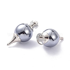 テラヘルツストーンペンダント  プラチナ真鍮パーツ  コーン  49x20mm  丸カン：10x1.3ミリ  内径3r：8.7mm&nbsp;G-K311-43