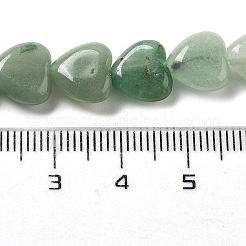 天然石グリーンアベンチュリンビーズ連売り  ハート  10x10x4.5~5mm  穴：0.7mm  約20個/連  7.28''~7.48''（18.5~19センチメートル）&nbsp;G-P528-C06-01