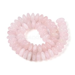 天然石ローズクォーツビーズ連売り  ロンデル  11.5~12x5~5.5mm  穴：0.6~1mm  約59~60個/連  12.99~13.58''（33~34.5センチメートル）&nbsp;G-T144-49B-01