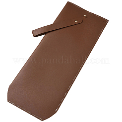 PUレザーワインボトルバッグ  シングルボトルワインキャリーバッグ  長方形  サドルブラウン  470x150x8mm&nbsp;AJEW-WH20033-062C