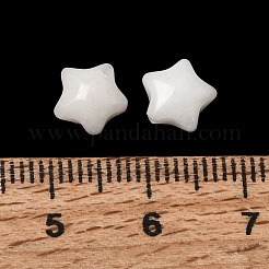 天然石ホワイトジェイドビーズ  スター  7.5x8x4.5mm  穴：1mm&nbsp;GG-CBA27E8-A02