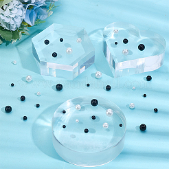 ガラスパールビーズ連売り586本  パールカラーの  ラウンド  ミックスカラー  3~8mm  穴：0.5~1mm&nbsp;HY-HY0001-06