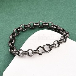 316サージカルステンレススチールチェーンブレスレット  アンティークシルバー  8-5/8インチ（22cm）&nbsp;BJEW-C125-15AS