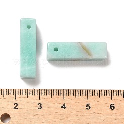 天然石アマゾナイトペンダント  直方体のチャーム  24.5~25x6.5~7x6.5~7mm  穴：1.5mm&nbsp;G-L593-01F