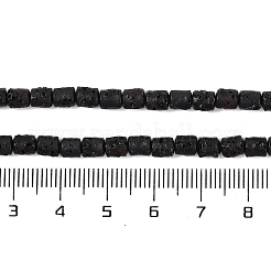 天然溶岩岩ビーズ連売り  コラム  5x4mm  穴：1mm  約76個/連  14.96''（38センチメートル）&nbsp;G-A234-E02-03