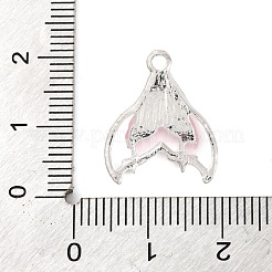 ラックメッキ合金樹脂ペンダント  魚尾  ブラック  18x15x4mm  穴：1.8mm&nbsp;FIND-Q116-02S-04