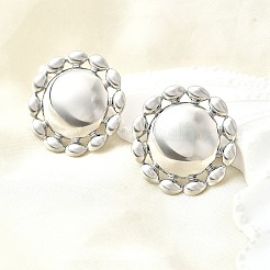 304ステンレススチールスタッドピアス  ヒマワリ  ステンレス鋼色  29mm&nbsp;EJEW-B140-03P