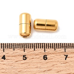 304ステンレススチール製靴ひもバックルロック  カプセル靴ひもの先端  コラム  イオンプレーティング（ip）  ゴールドカラー  12x6mm  穴：2mm&nbsp;STAS-B113-07C-G