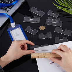 アクリルブローチプロテクターカバー  透明  30x57~78.5x2mm  穴：5.5x15.5mm  12個/セット&nbsp;DIY-BC0015-25