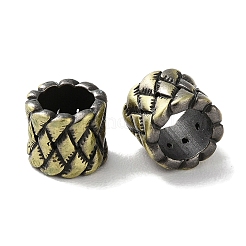 チベットスタイルのブラスビーズ  カドミウムフリー＆鉛フリー  コラム  アンティークブロンズ  9x7.5mm  穴：6mm&nbsp;KK-M284-64AB